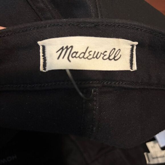 NEW Madewell Black Coated High Rise Waist Stovepipe Jeans Size 24 NWT - Picture 11 of 16